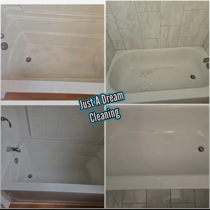 Before and after bathtub cleaning results